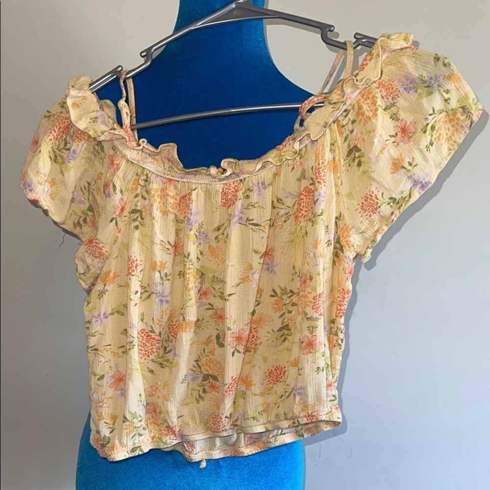 Pink Rose Floral Ruffle Blouse - Picture 5 of 8